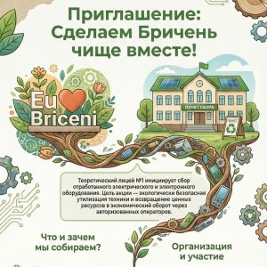 Государственное Учреждение Теоретический Лицей №1 г.Бричень в рамках проекта «Стратегическая коммуникация по управлению отходами в регионах 5, 8 и 1»